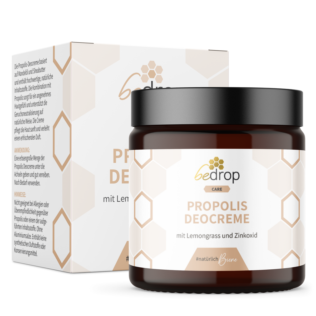 Vorteilsset: 3x Propolis Deocreme / Festes Deo mit Lemongrass - 30ml im 3er Set