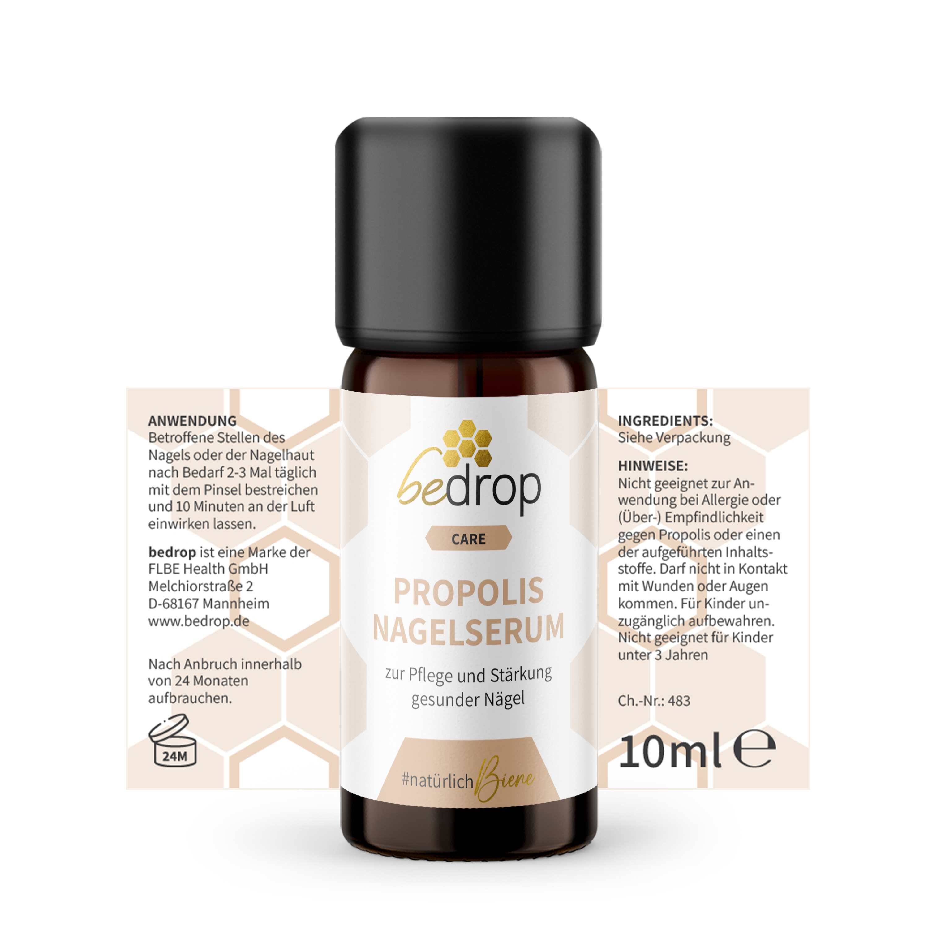 Vorteilsset: 3x Propolis Nagelserum - Nagelpflege mit hochdosiertem Propolis & 4 Ă€therischen Ălen - 10ml