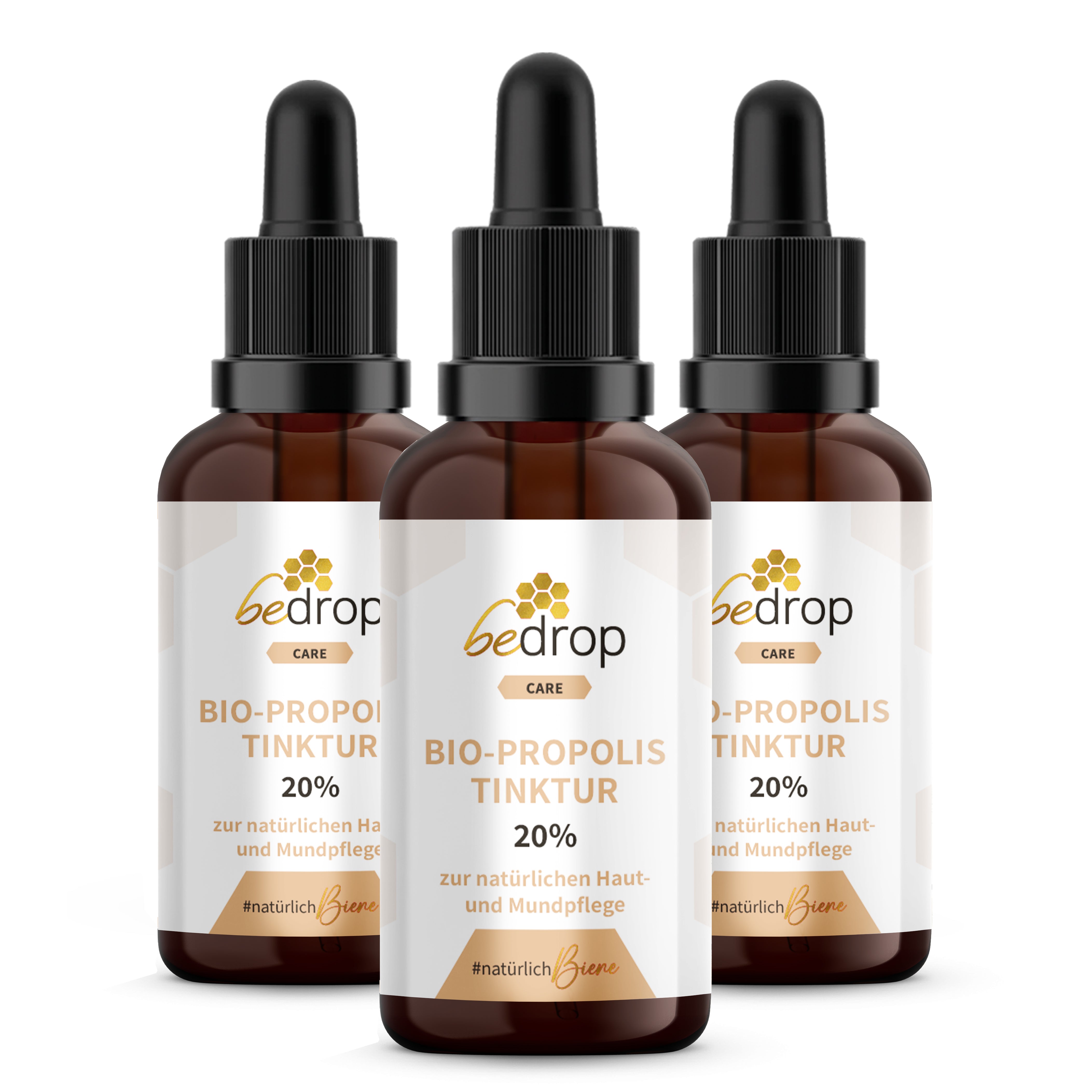 Vorteilsset: 3x Propolis Extrakt Tinktur mit Pipette 20% - 30ml im 3er Set