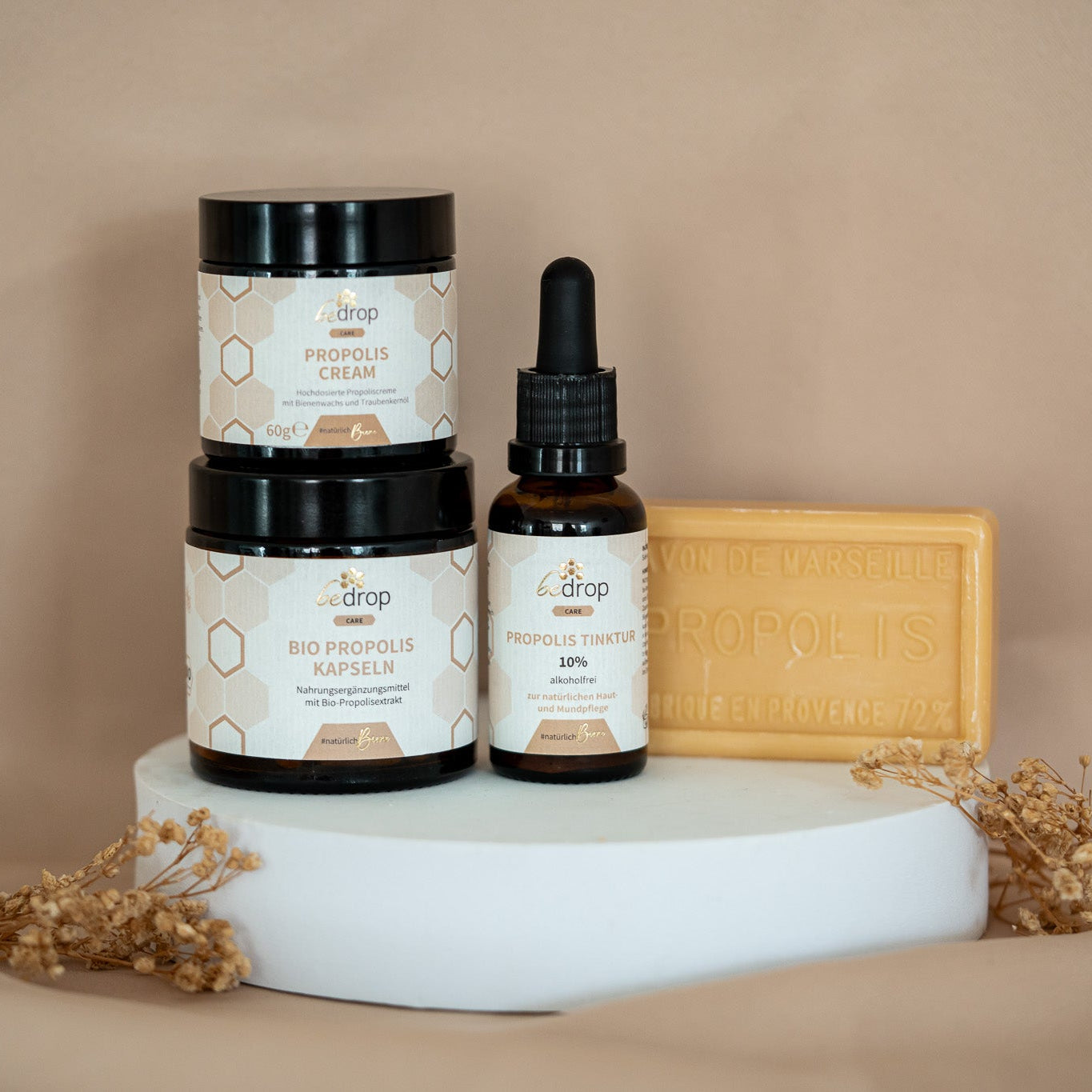 Derma Set | Propolis Tinktur, Seife, Kapseln & Creme | Für Kinder & Erwachsene