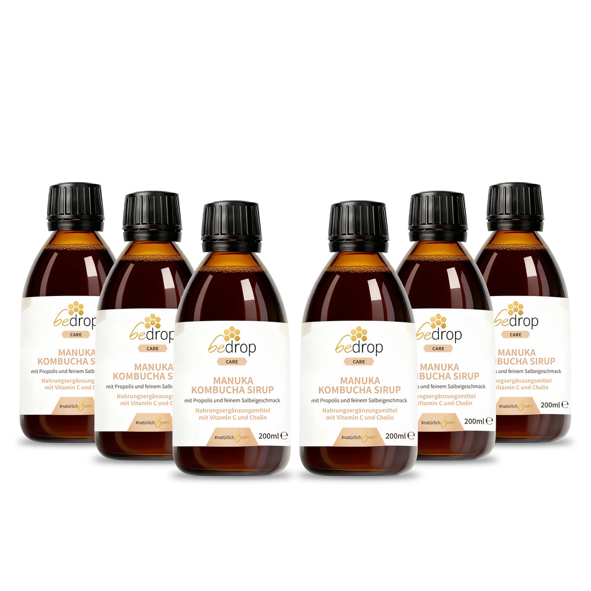 Vorteilsset: 6x Manuka Kombucha Sirup mit Propolis & feinem Salbeigeschmack - 6x 200ml