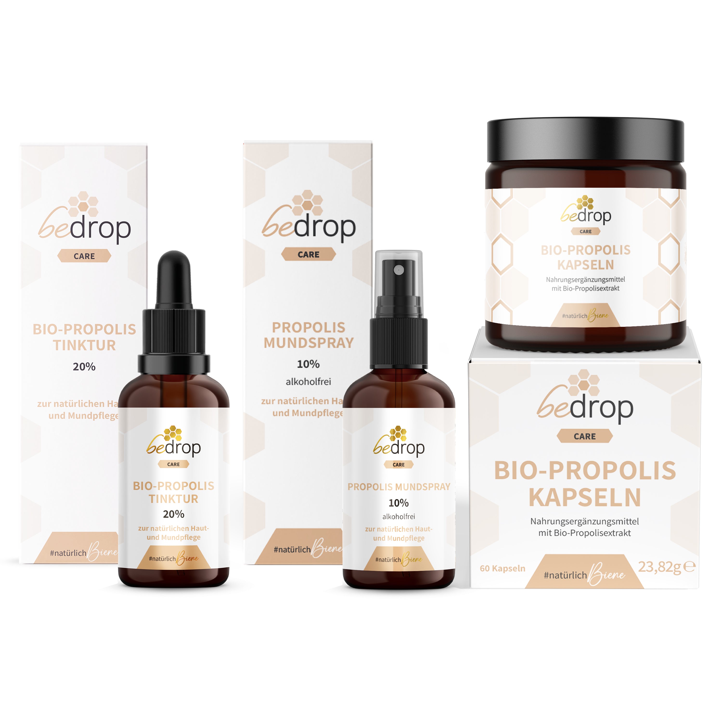 Propolis Einsteiger Set | Spray, 20% Tinktur & Kapseln | Für Kinder & Erwachsene