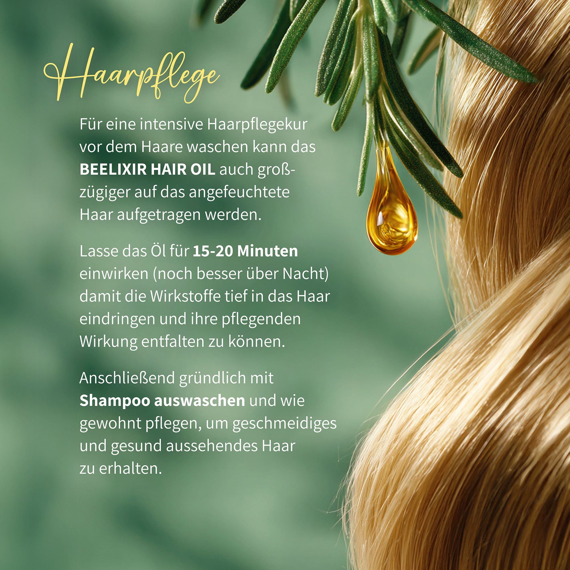 BEELIXIR HAIR OIL / Haaröl mit Manuka Honig, Propolis und Rosmarinextrakt - 30ml