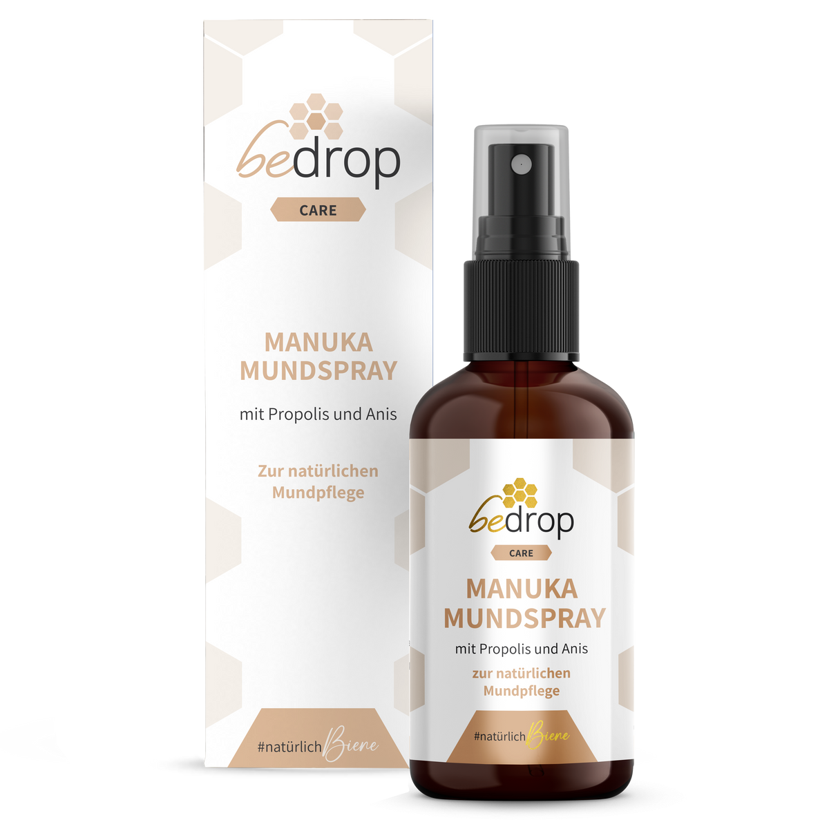 bedrop Mundspray Propolis Halsspray / Mundspray mit Manuka Honig & Anis - 30ml, Für die Mund- und Rachenpflege