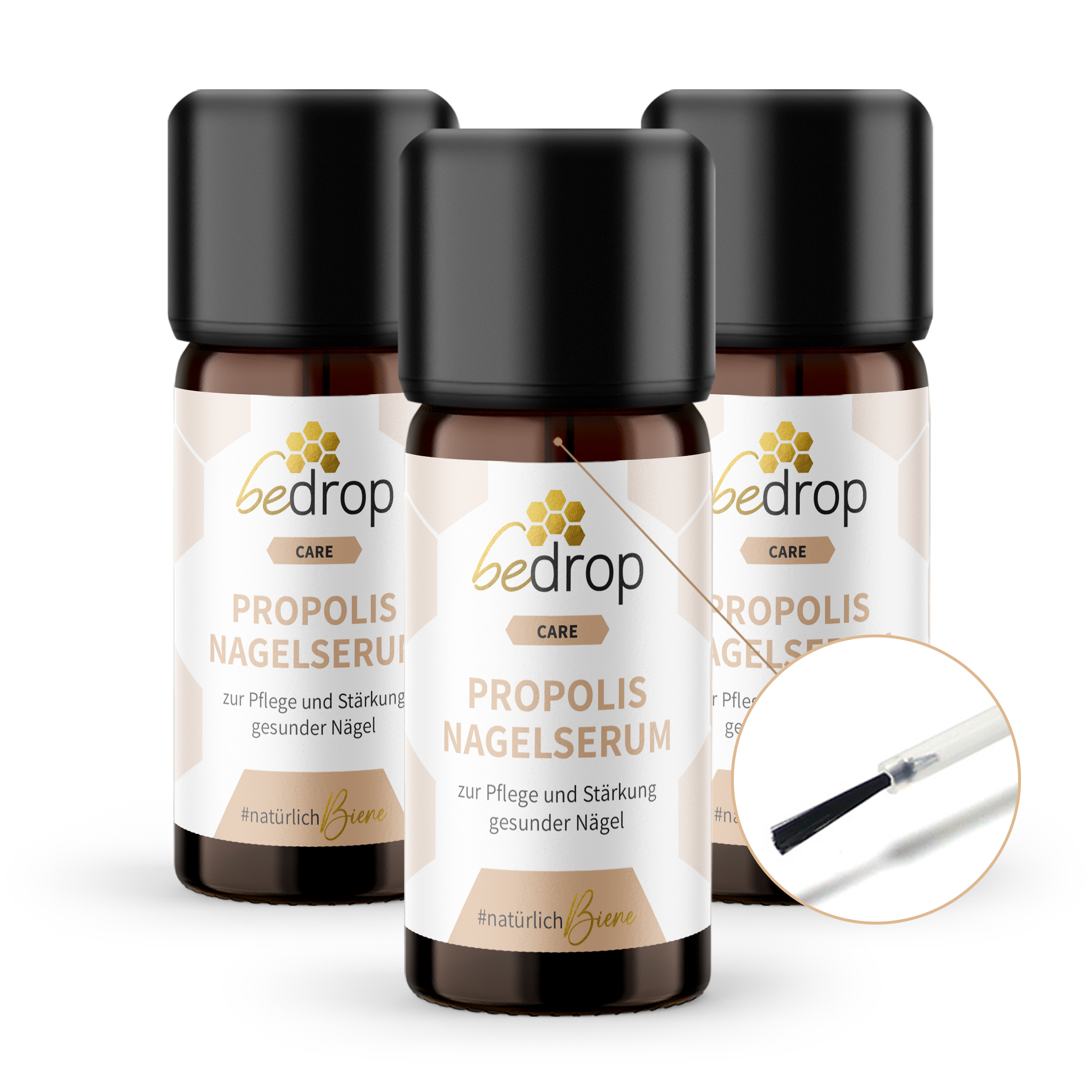 Vorteilsset: 3x Propolis Nagelserum - Nagelpflege mit hochdosiertem Propolis & 4 ätherischen Ölen - 10ml