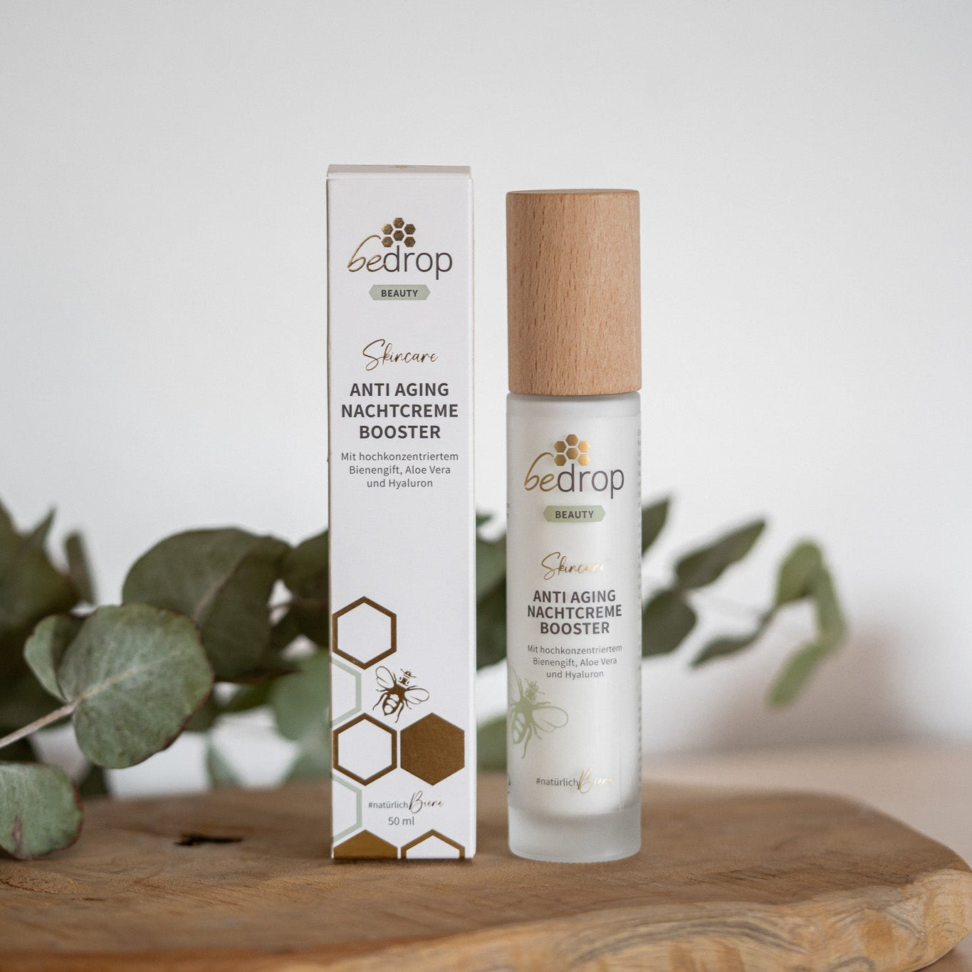 ANTI AGING NACHTCREME BOOSTER / regenerierende Nachtpflege mit Bienengift, Aloe Vera und Hyaluron - 50ml