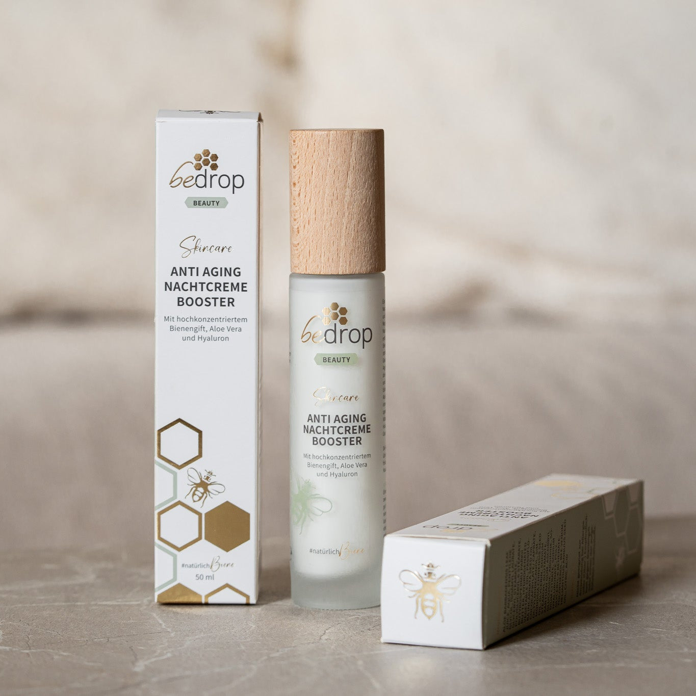 ANTI AGING NACHTCREME BOOSTER / regenerierende Nachtpflege mit Bienengift, Aloe Vera und Hyaluron - 50ml