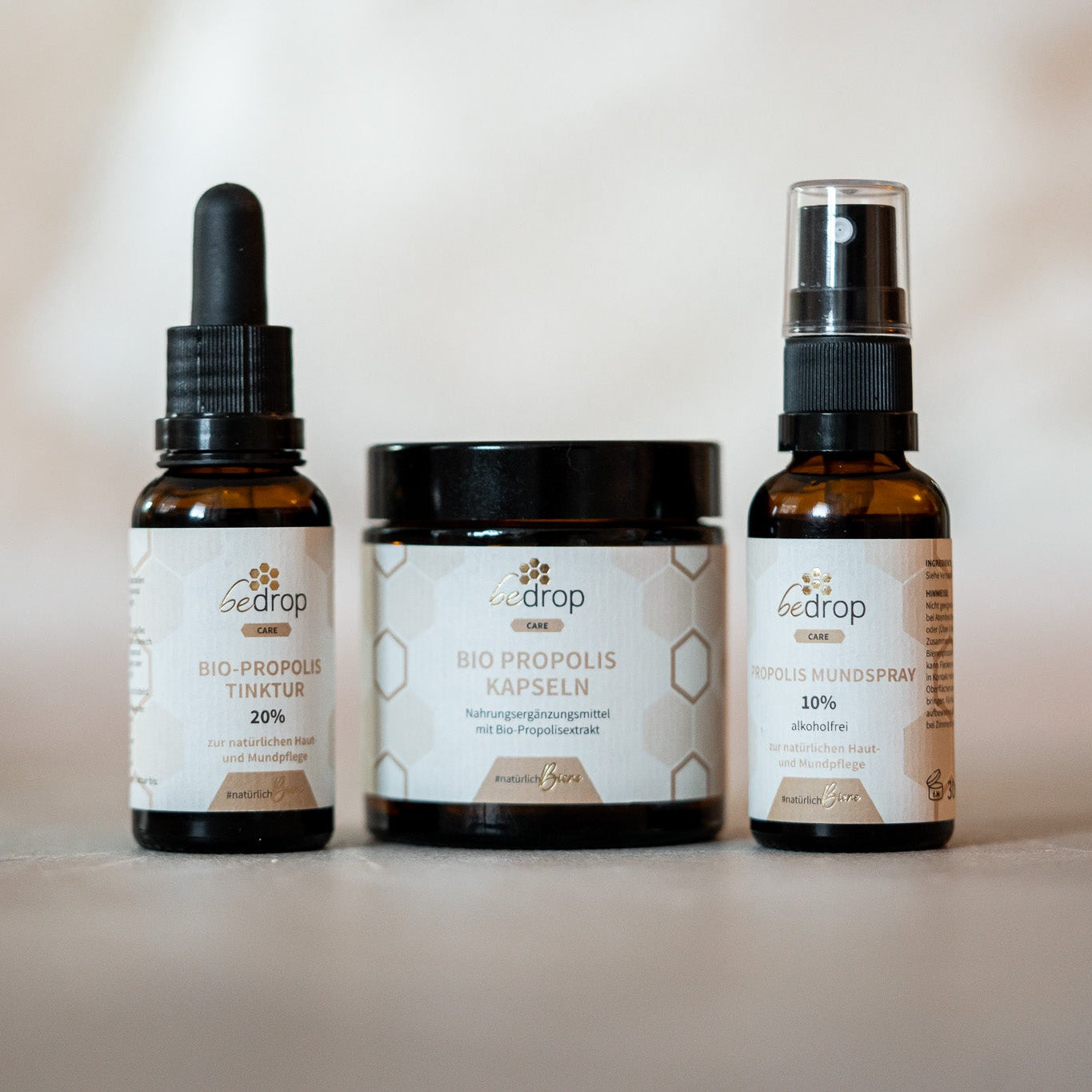 Propolis Einsteiger Set | Spray, 20% Tinktur & Kapseln | Für Kinder & Erwachsene