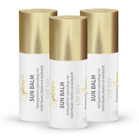 Vorteilsset: 3x Sun Balm LSF 50+ - getönter Lippenpflegebalsam mit Gelée Royale & zartem Vanilleduft